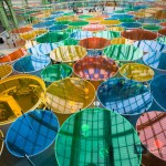 Mer de cercles colorés - Monumenta 2012 - Daniel Buren