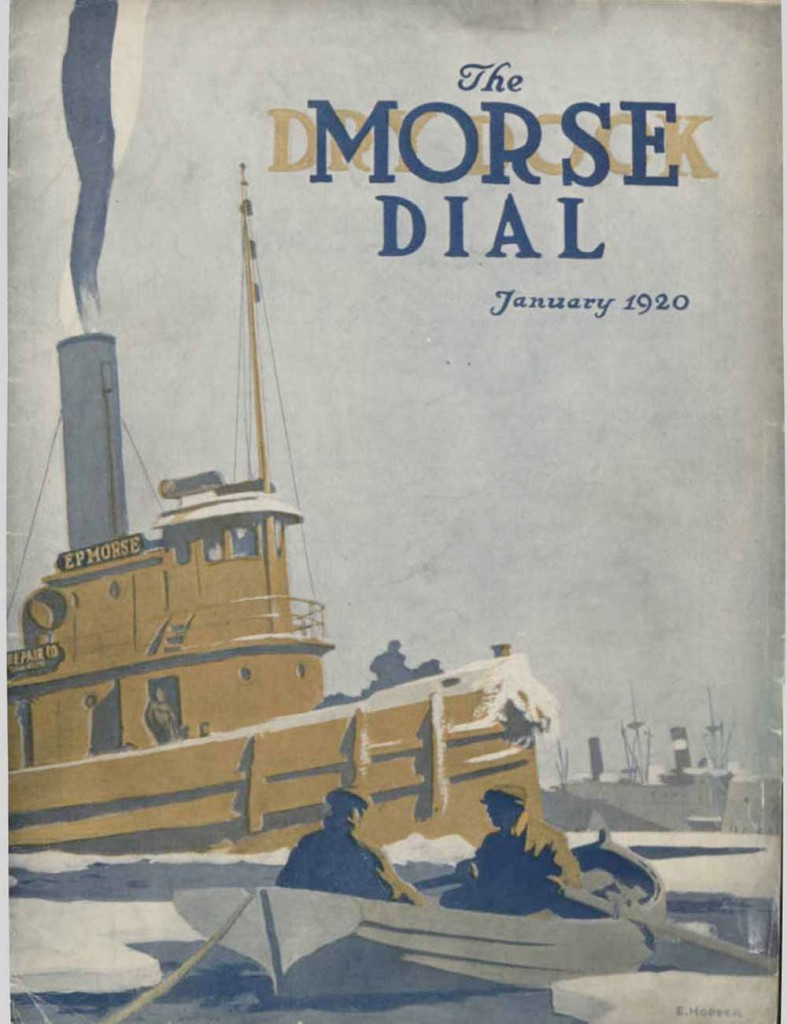 Illustration pour la couverture du magazine "The morse dial" par Edward Hopper - 1920