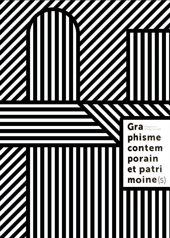 Affiche de l'exposition "Graphisme contemporain et patrimoine" à la BNF