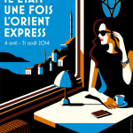 Affiche de l'exposition "Il était une fois l'Orient Express" par Malika Fabre pour l'IMA.